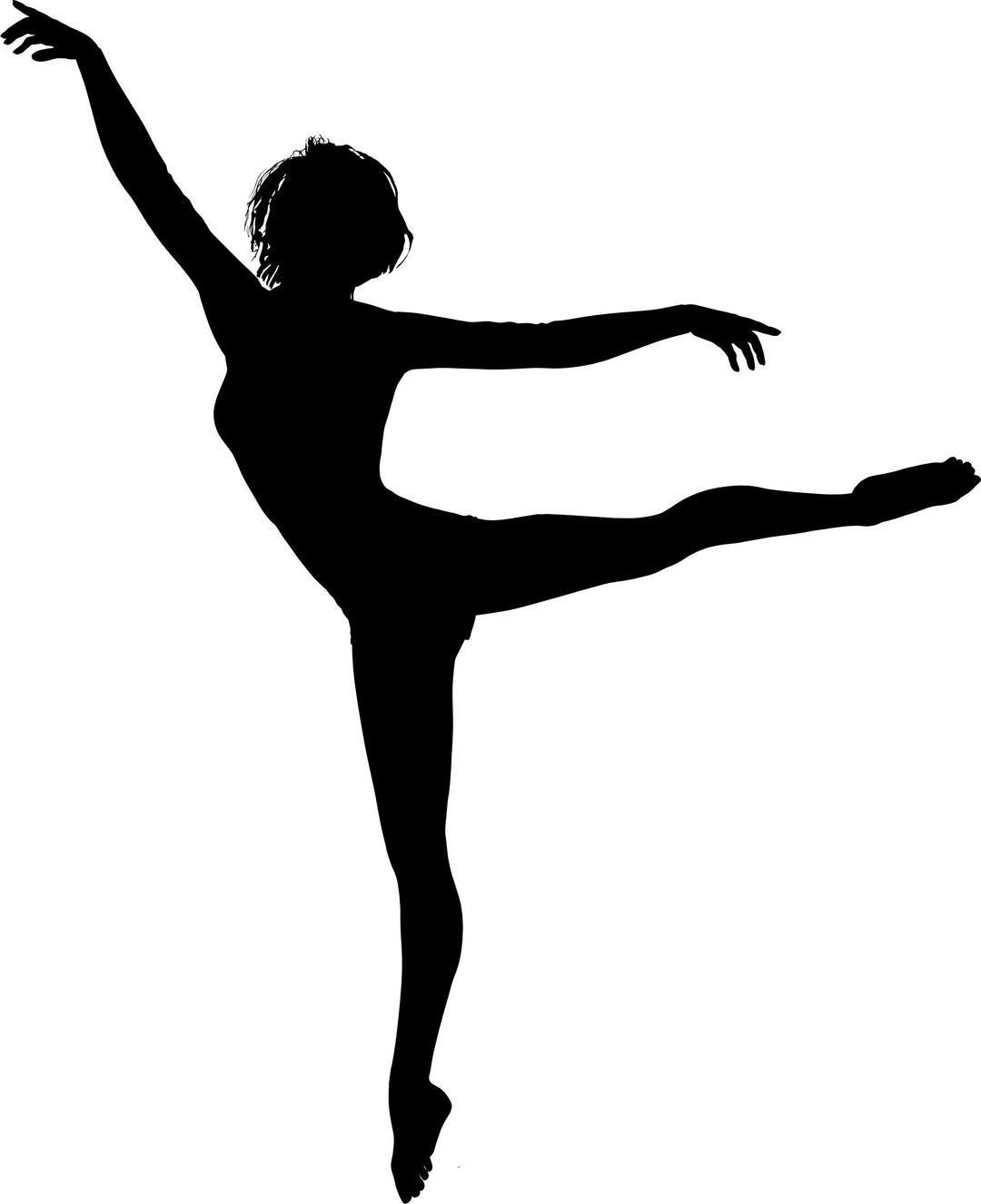 Lithe Dancing Woman Silhouette png transparent