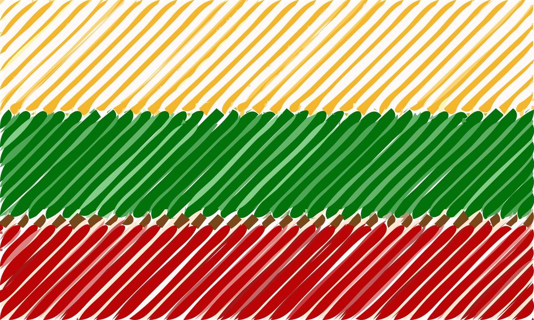 Lithuania flag linear png transparent