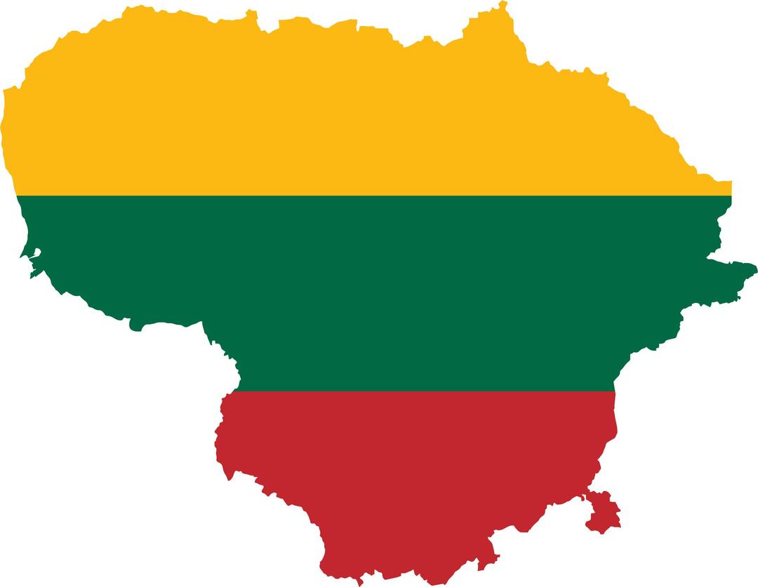 Lithuania Map Flag png transparent