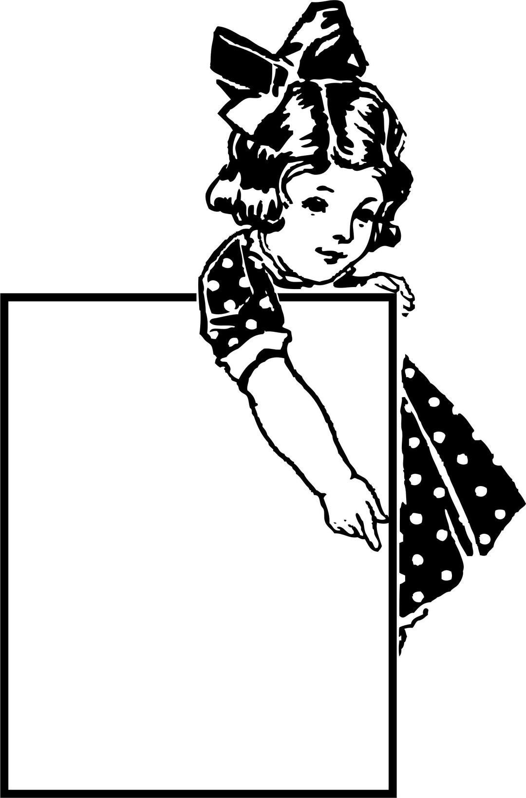 little girl with a sign png transparent