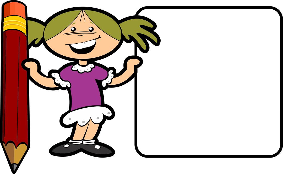 Little Girl With Sign png transparent