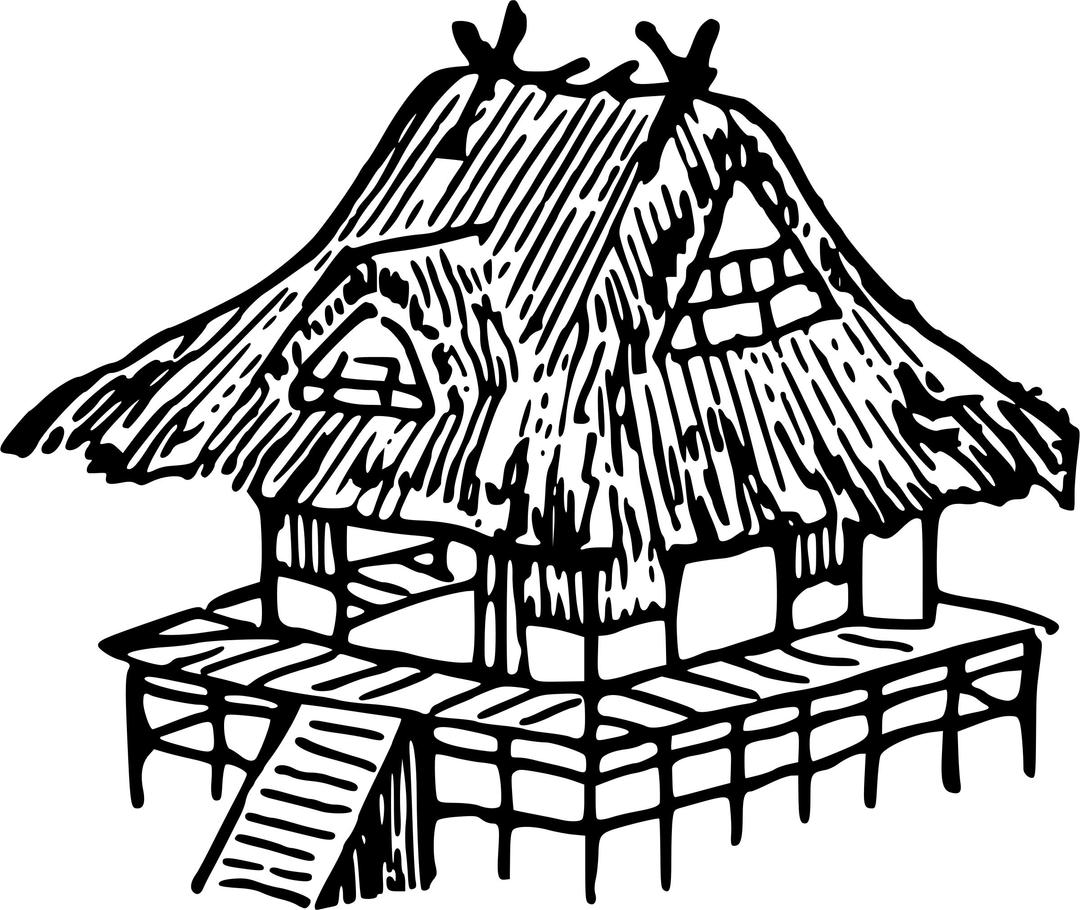 Little Japanese house png transparent