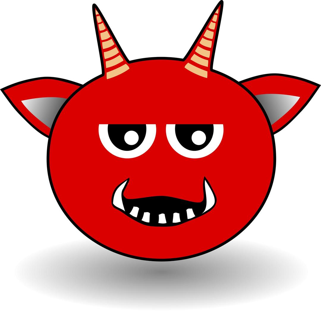 Little Red Devil Head Cartoon png transparent