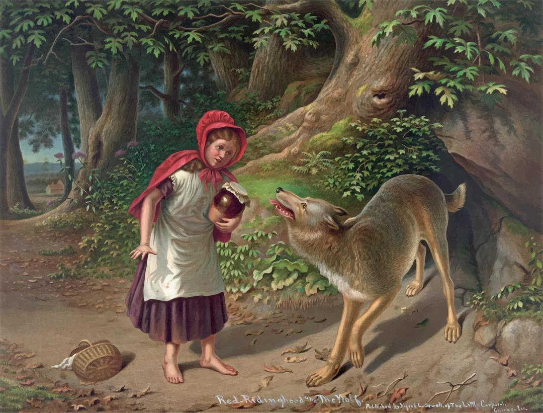 Little Red Riding Hood Painting png transparent