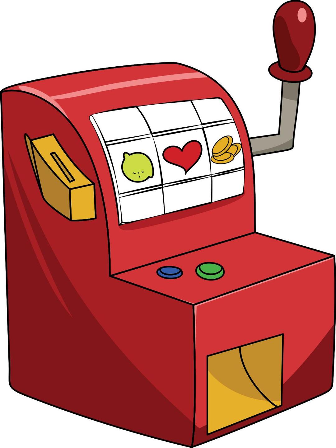 Little red slot machine  png transparent