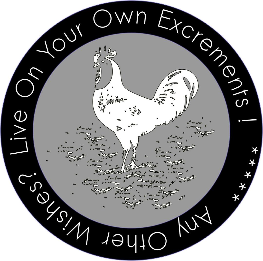 LIVE ON YOUR OWN EXCREMENTS -- Patch png transparent