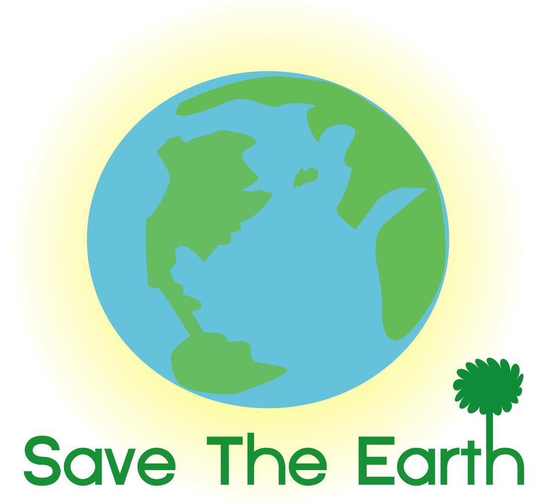 logo save earth png transparent
