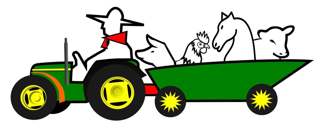 Logo tractor animales png transparent