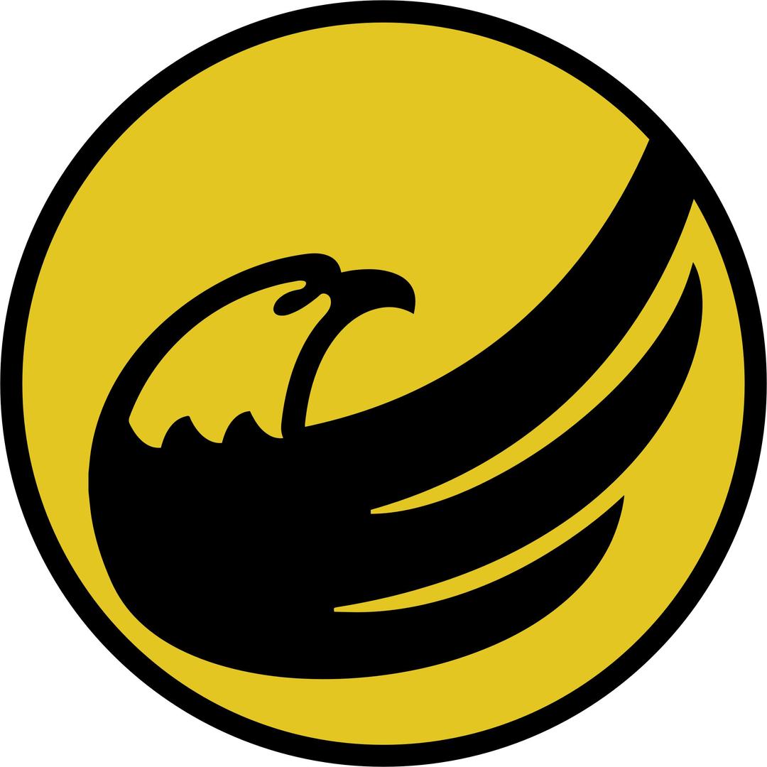 logo-circle: libertarian eagle remix - yellow on black png transparent