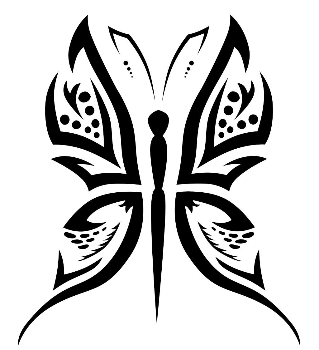 Long Butterfly Tattoo png transparent