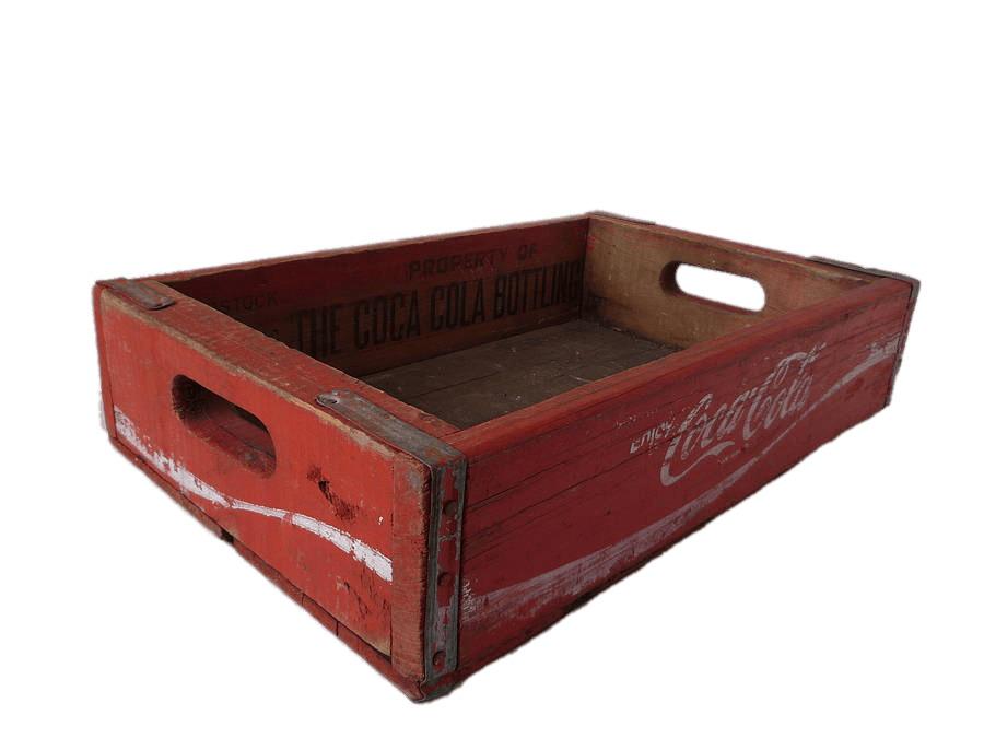 Long Vintage Coca Cola Crate png transparent