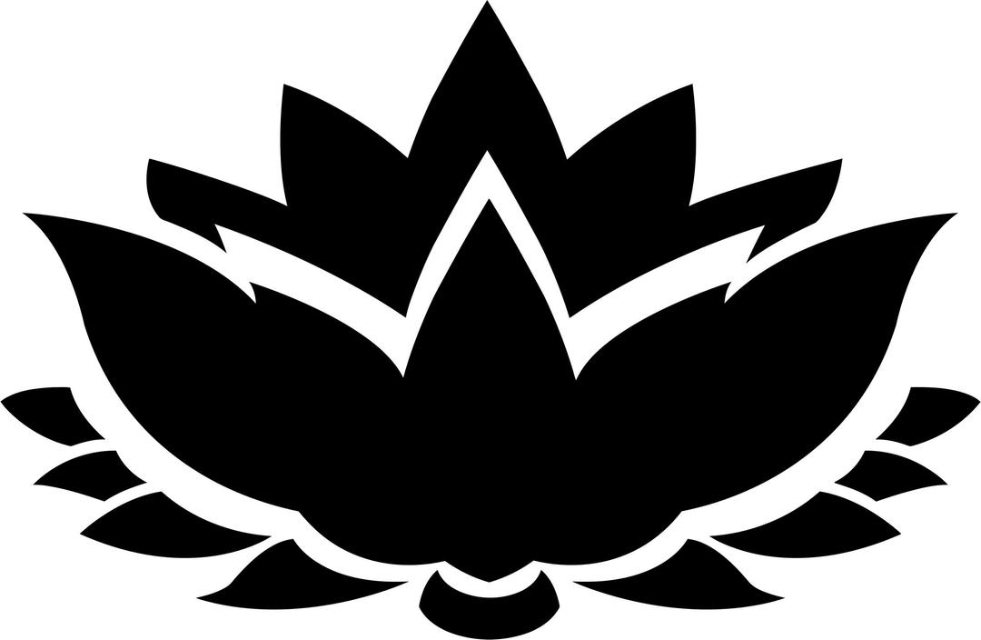 Lotus Flower Silhouette png transparent