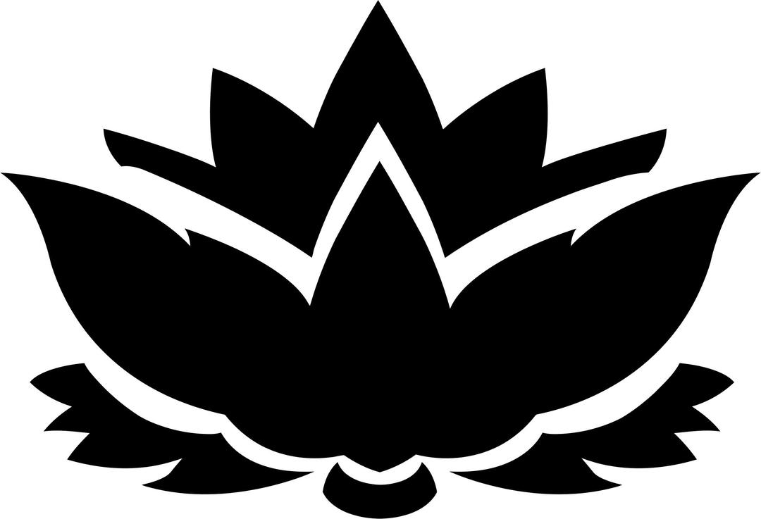 Lotus Flower Silhouette 2 png transparent