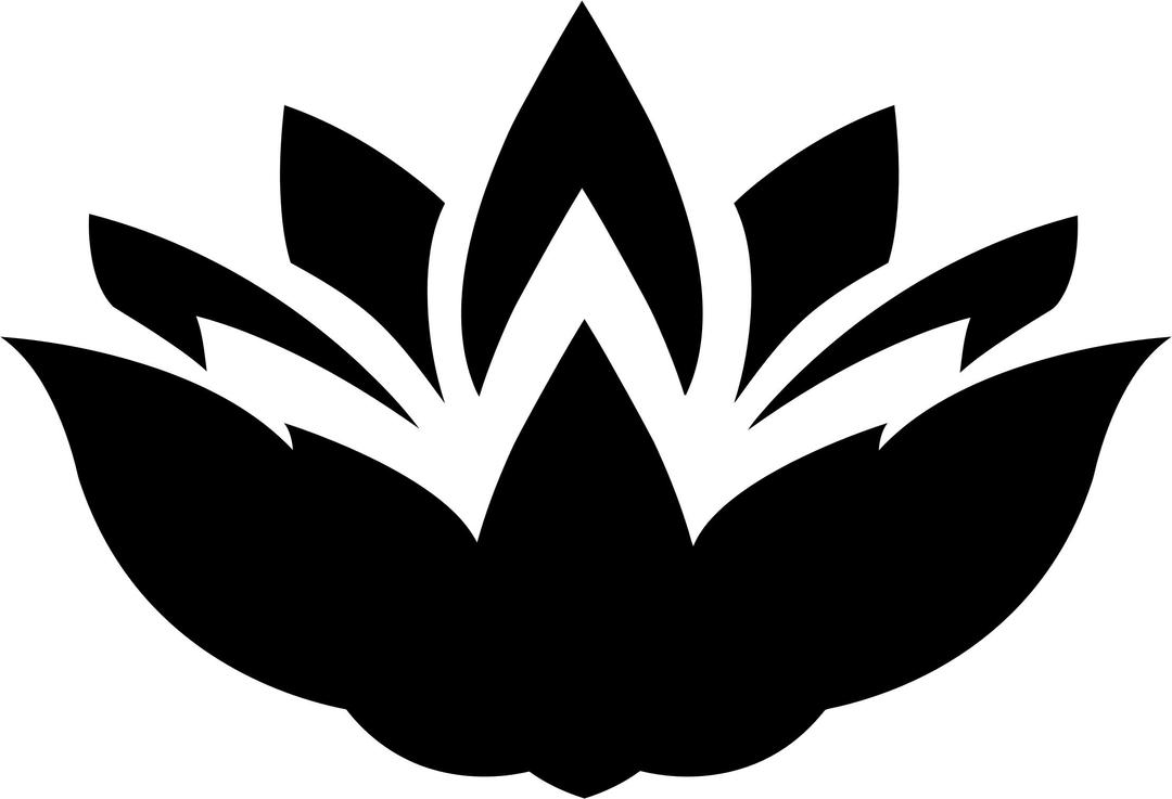 Lotus Flower Silhouette 3 png transparent
