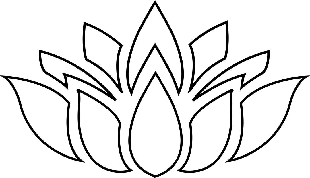 Lotus Flower Silhouette 5 png transparent