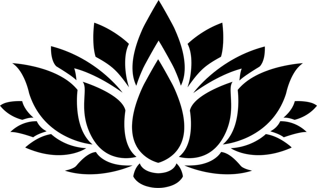 Lotus Flower Silhouette 6 png transparent