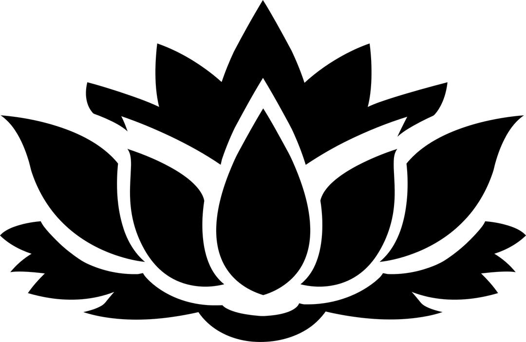 Lotus Flower Silhouette 8 png transparent