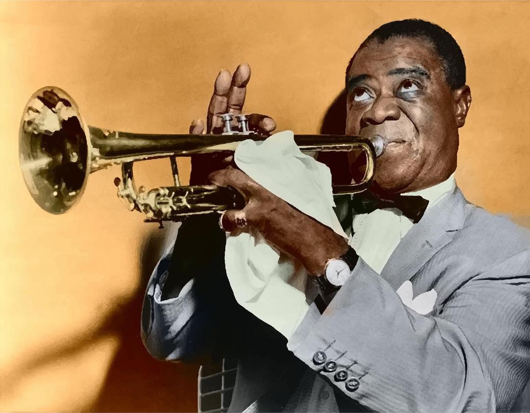 Louis Armstrong Restored Color png transparent