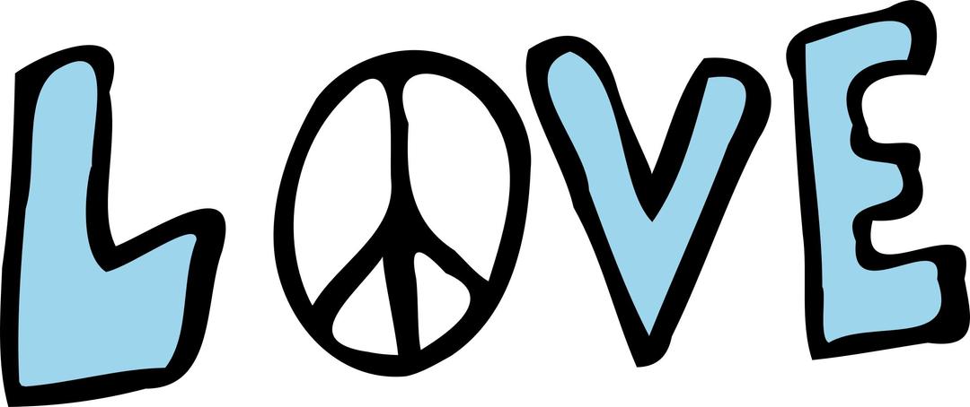 Love and Peace png transparent