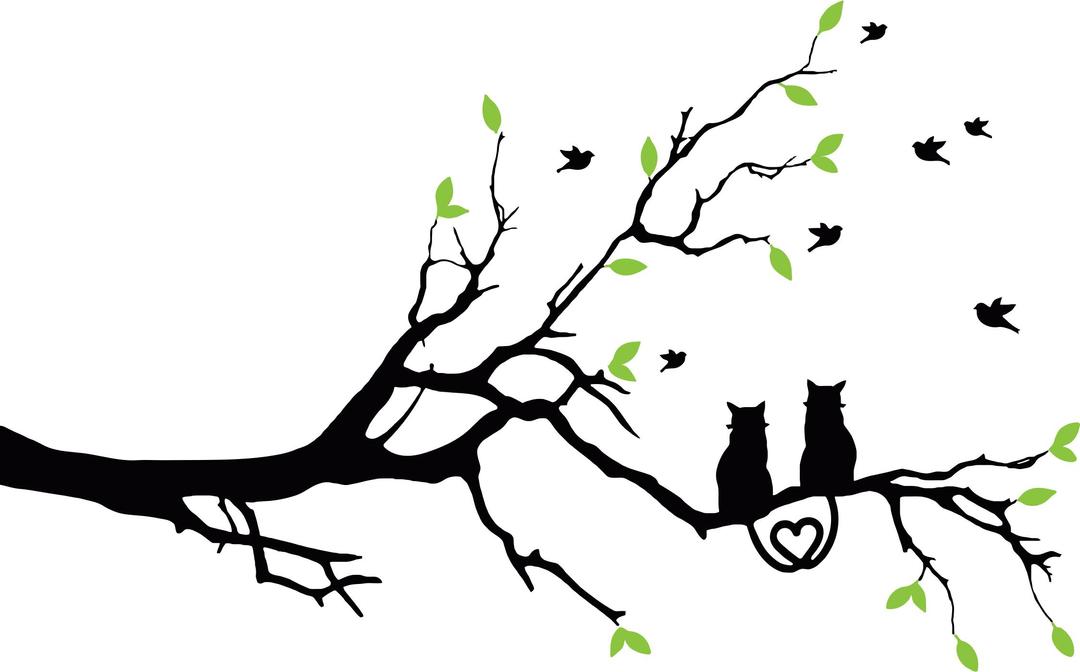 Love Cats Silhouette png transparent