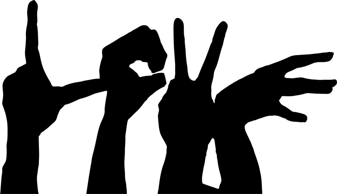 Love Hands Silhouette png transparent