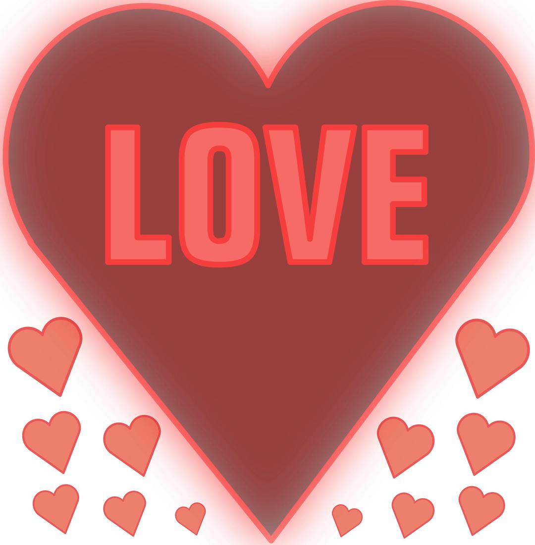 Love in a heart png transparent