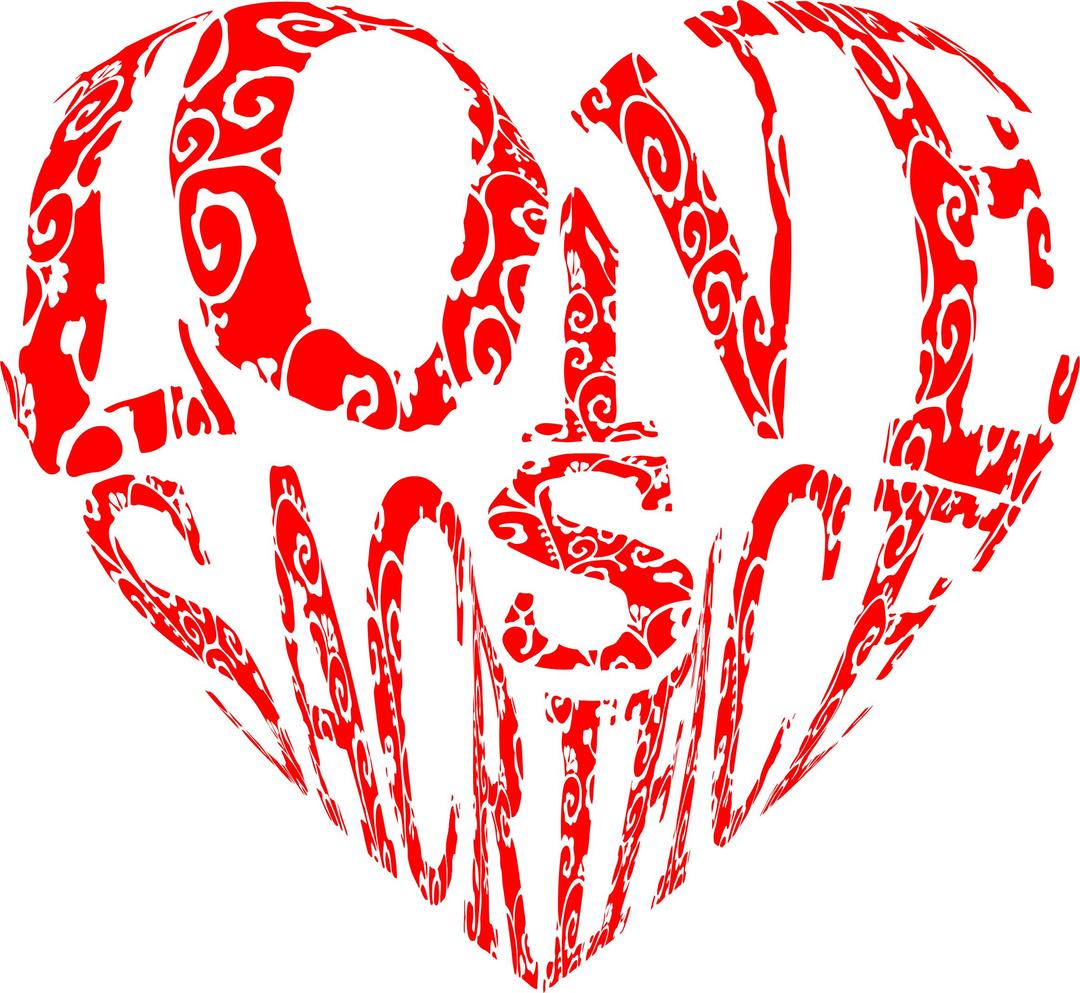 Love Is Sacrifice Red png transparent