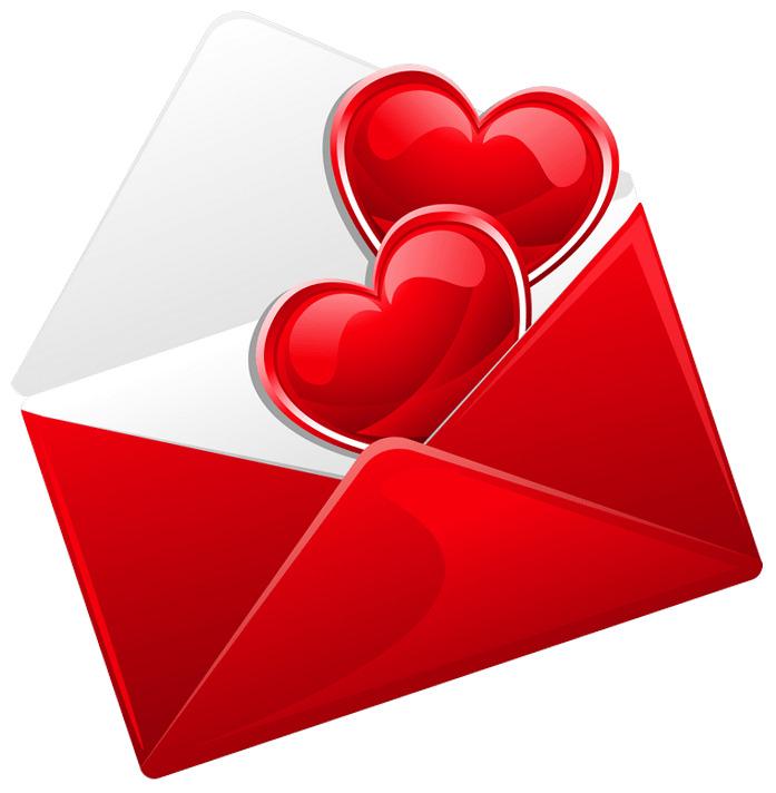 Love Letter With 2 Hearts png transparent