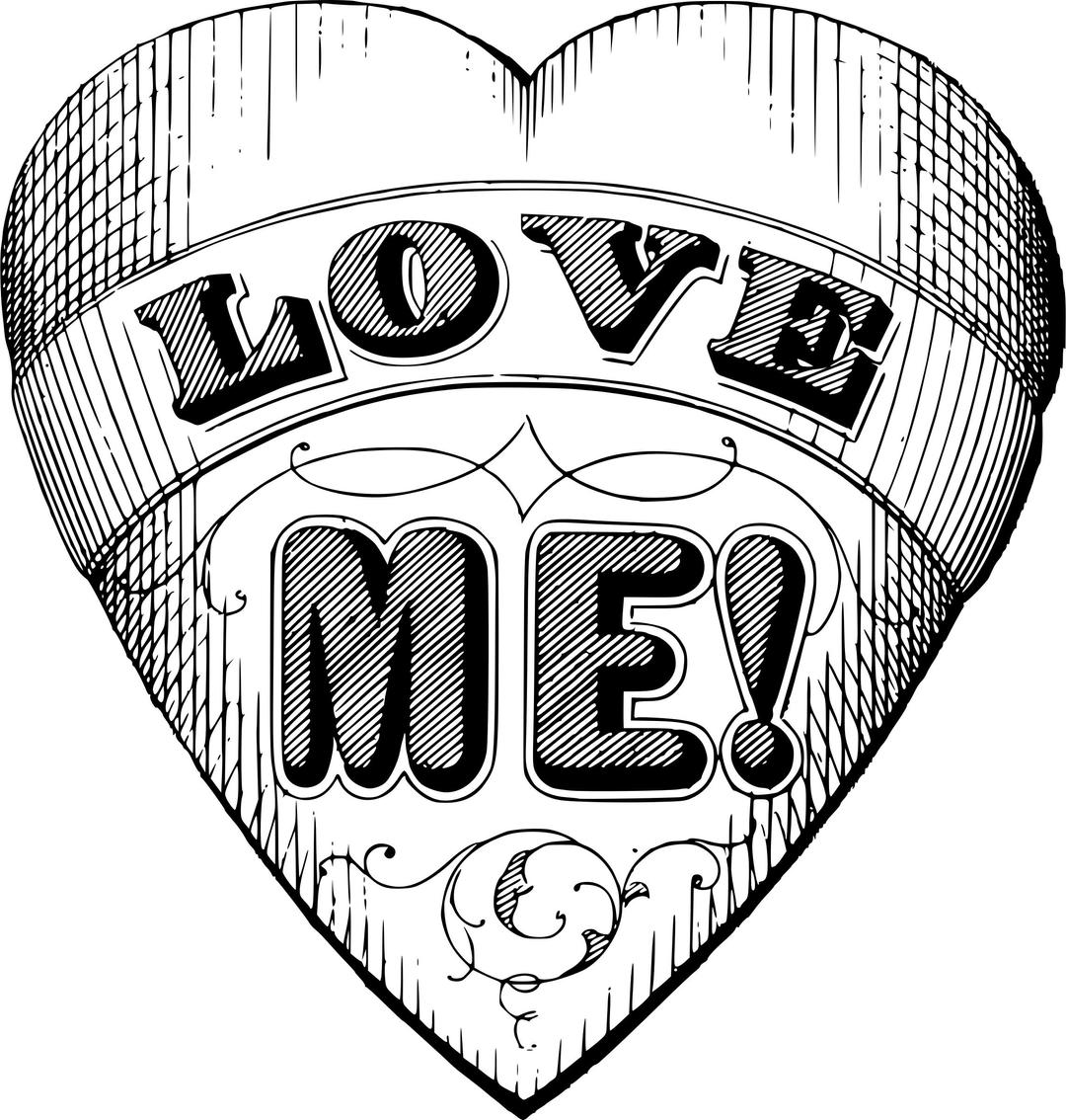 Love Me Heart png transparent