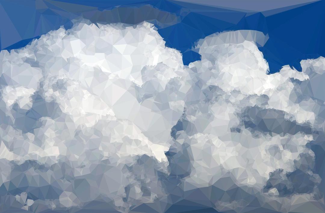 Low Poly Cloudscape 4 png transparent