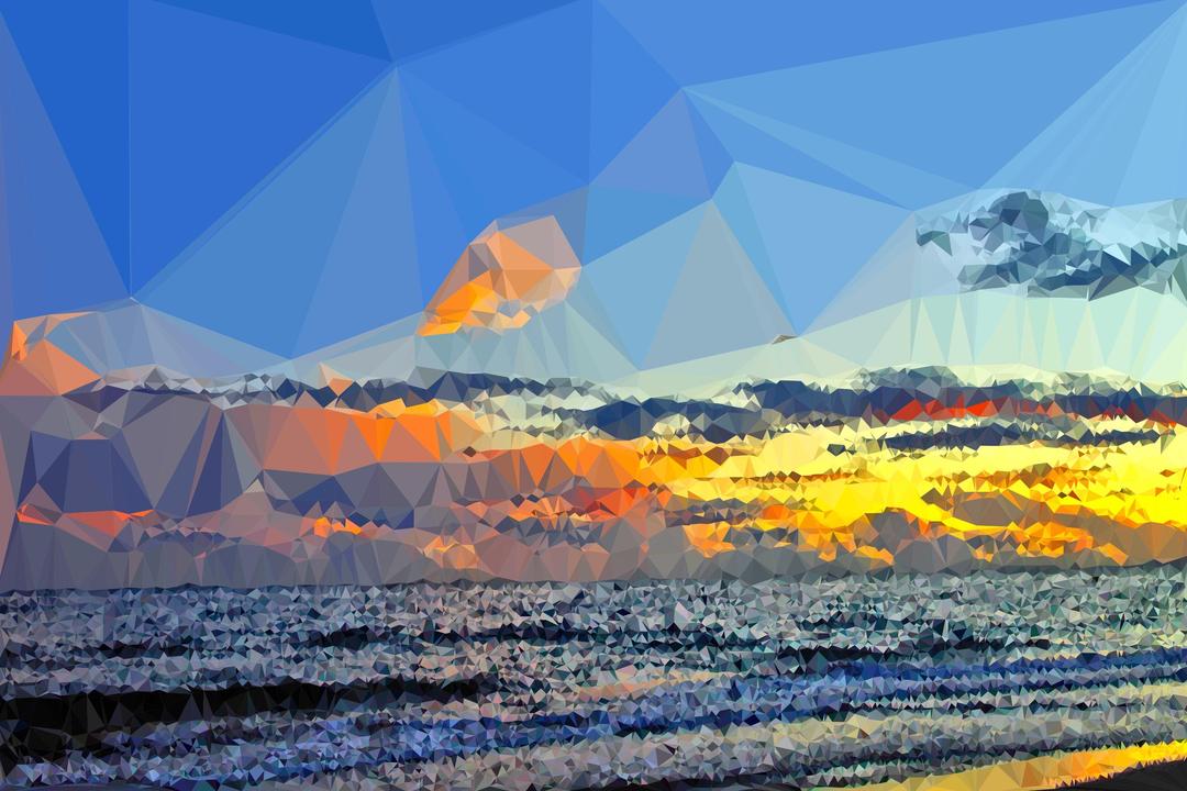 Low Poly Color Of The Summer Sky png transparent