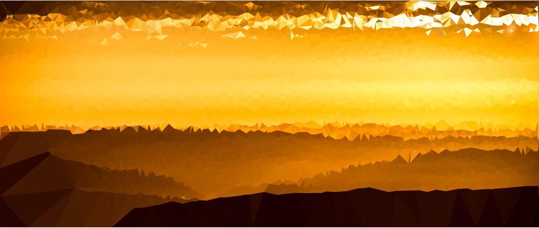 Low Poly Desert Sunset png transparent