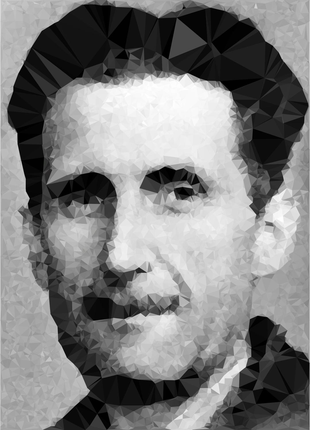 Low Poly George Orwell png transparent