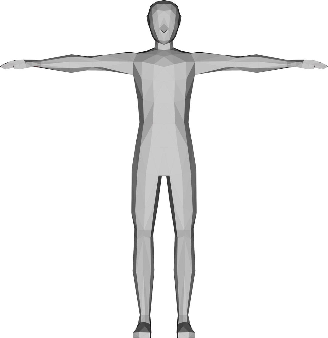 Low Poly Human Male png transparent