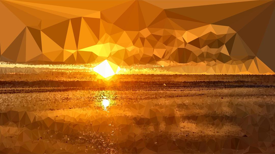 Low Poly Lens Flare Sunset png transparent