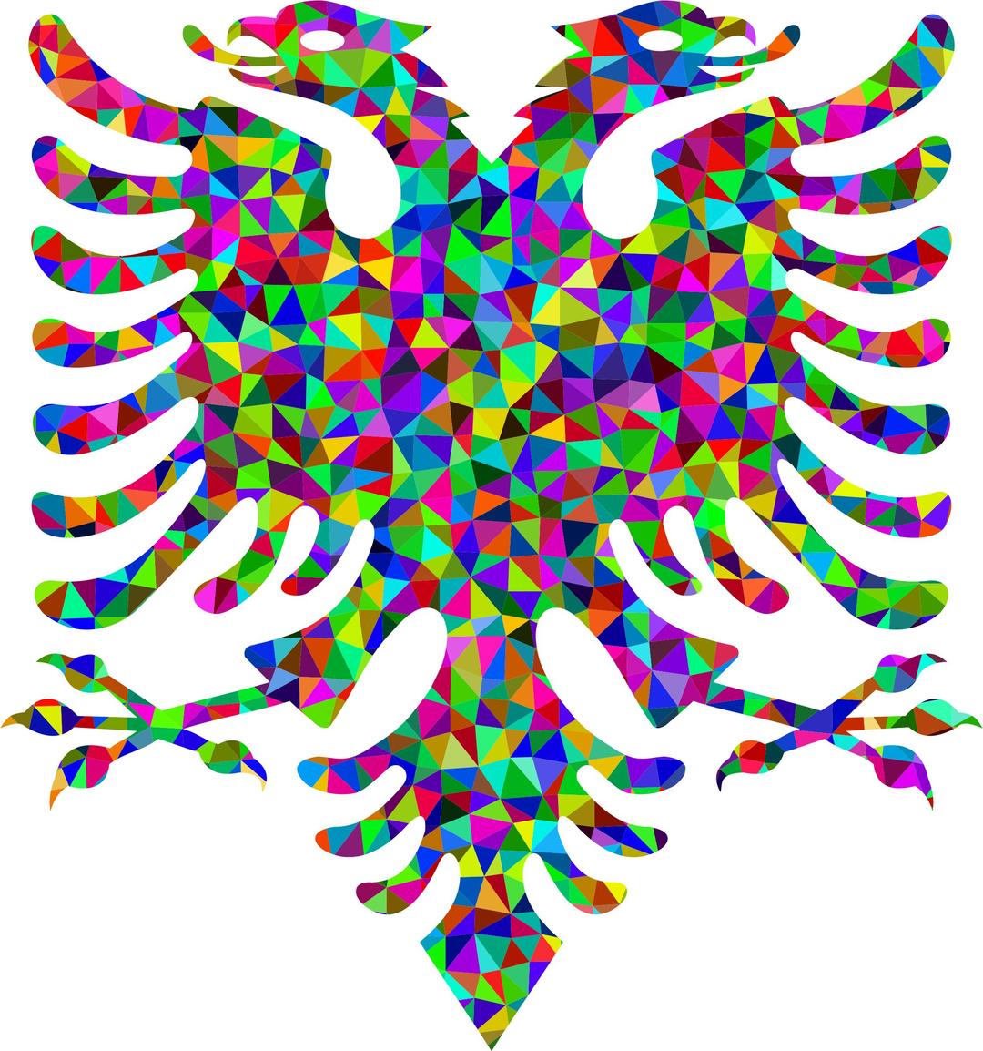 Low Poly Prismatic Double Headed Eagle png transparent