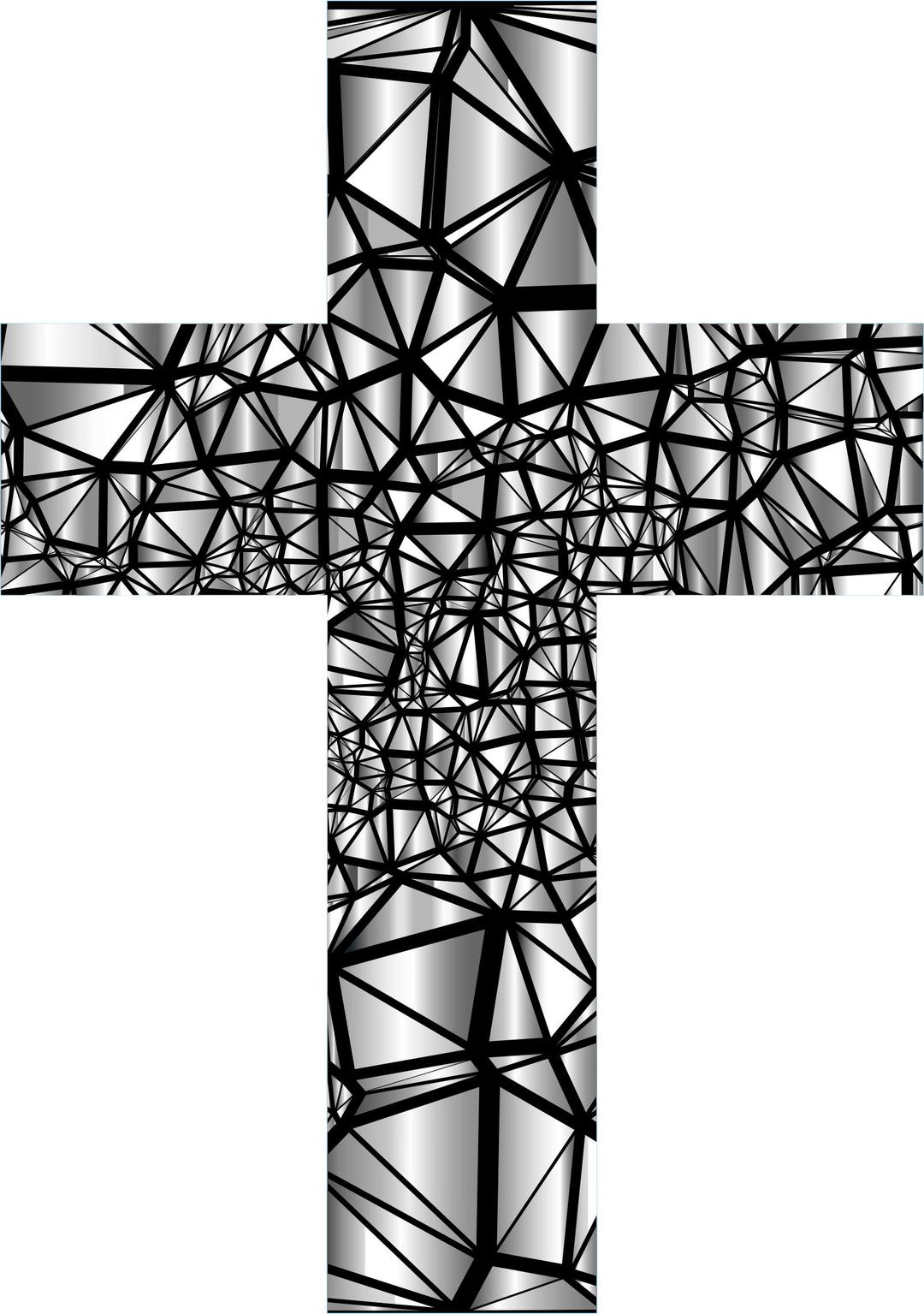 Low Poly Stained Glass Cross 4 png transparent