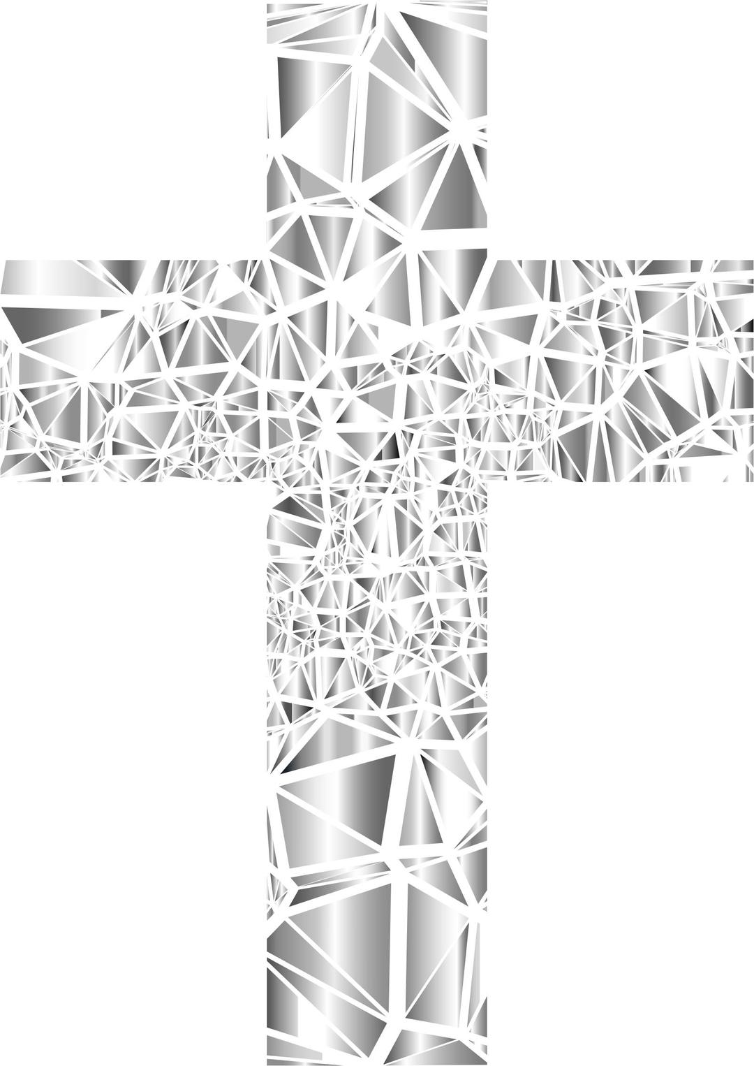 Low Poly Stained Glass Cross 4 No Background png transparent