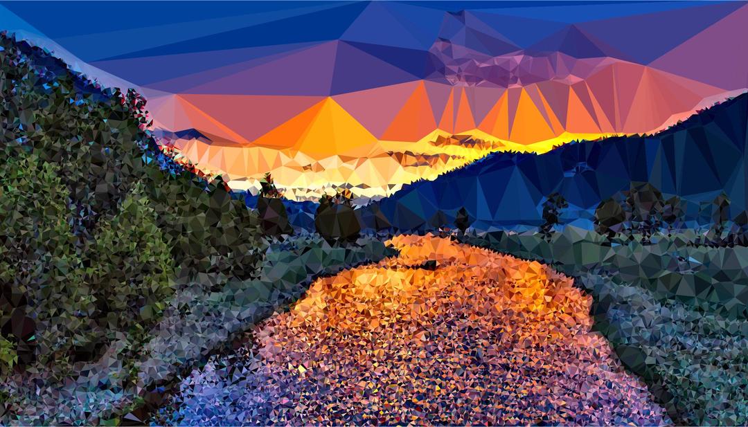 Low Poly Yellowstone National Park png transparent
