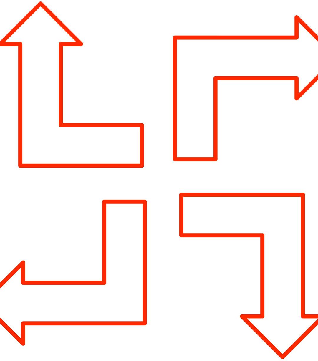 L-shaped arrow set 1 png transparent