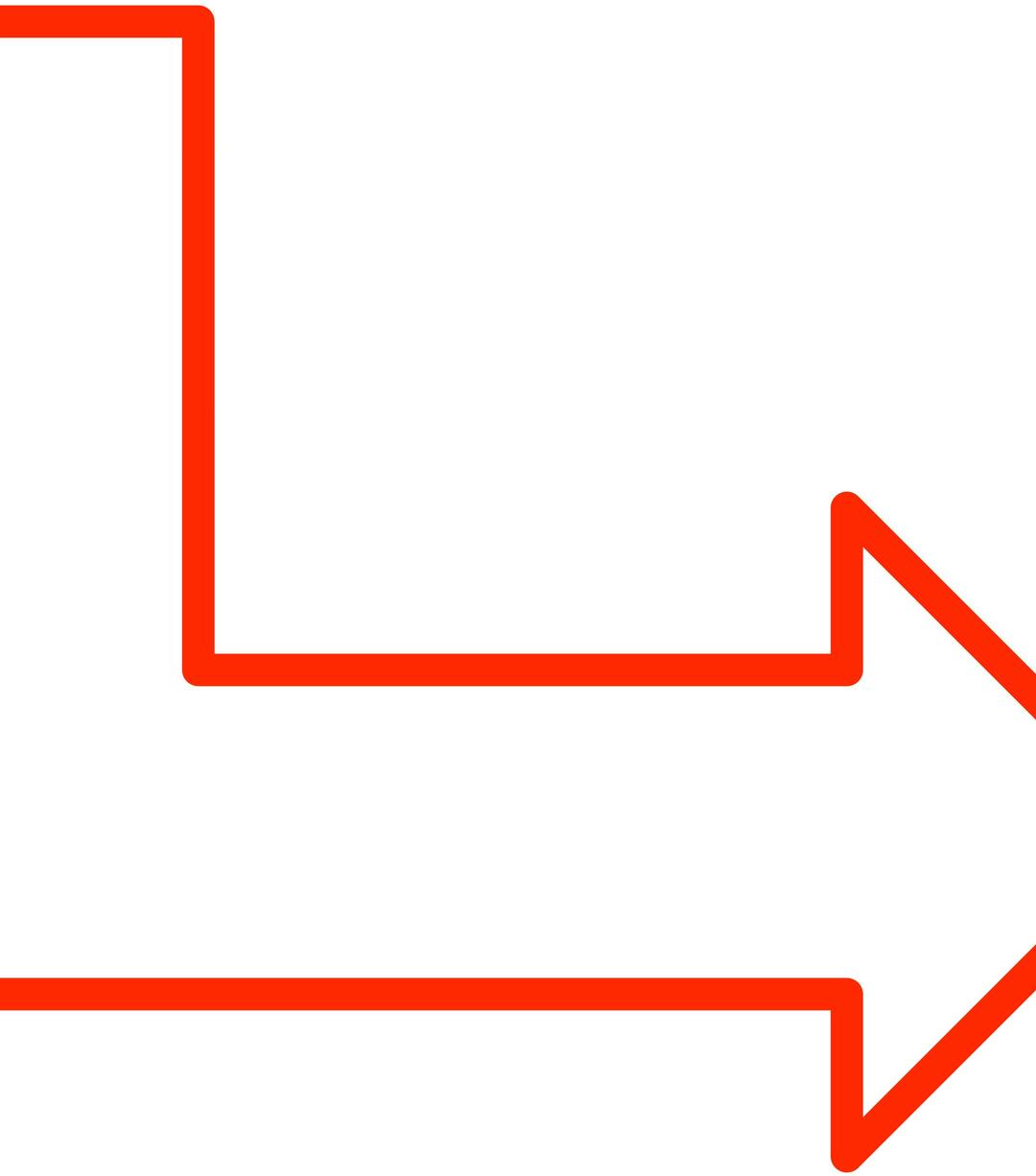 L-shaped arrow set 9 png transparent