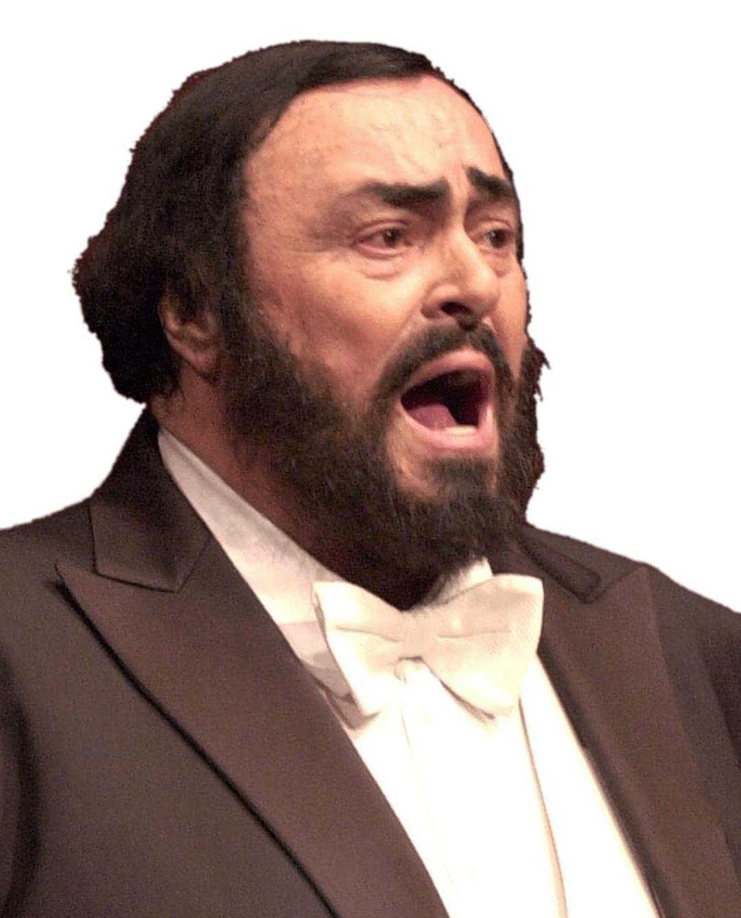 Luciano Pavarotti Singing png transparent