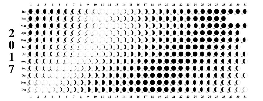 Lunar Calendar 2017 png transparent