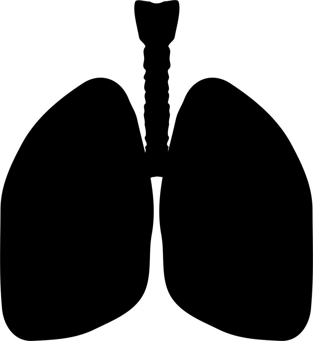 Lungs Silhouette png transparent