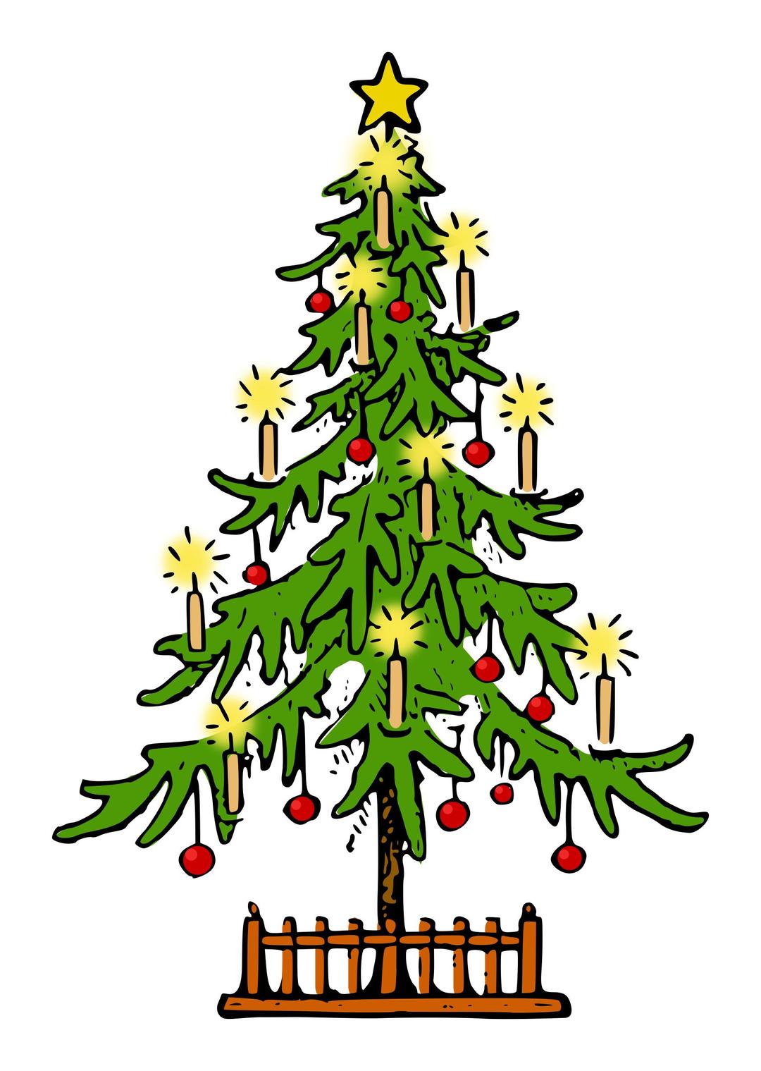 Lutz - Xmas tree flat-colored png transparent