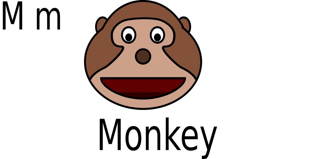 M for Monkey png transparent