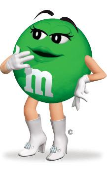 M&M's Lady Green png transparent
