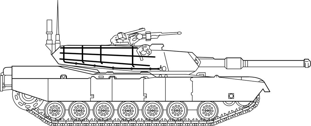 m1 Abrams main battle tank png transparent
