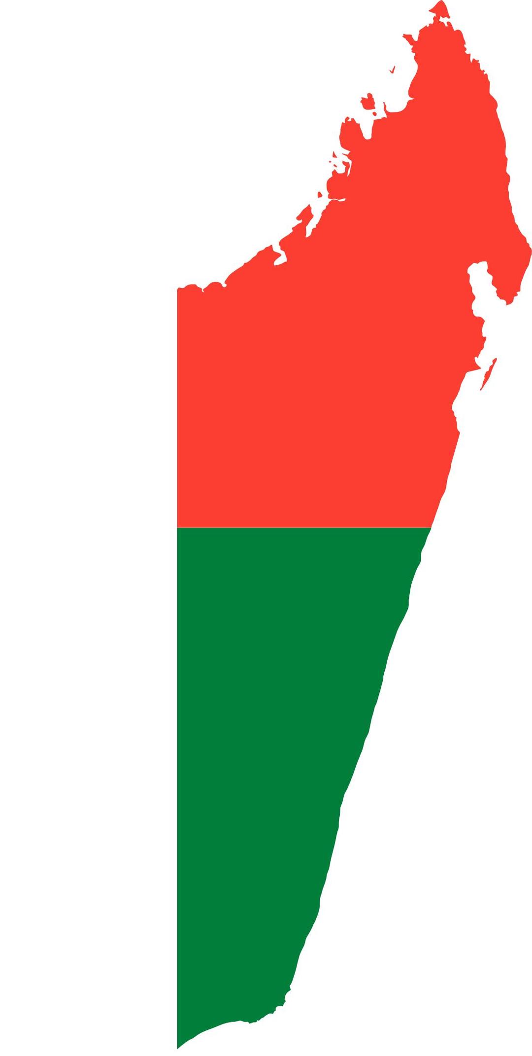 Madagascar Flag Map png transparent