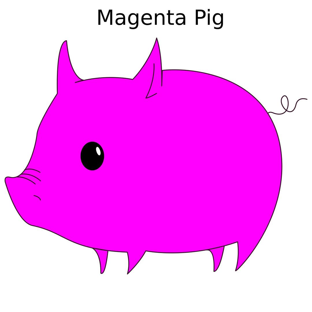 Magenta Pig png transparent